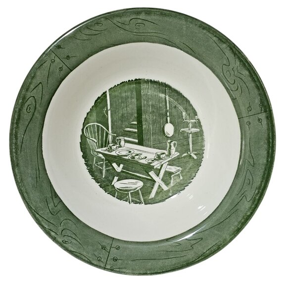 Royal USA Other - Colonial Homestead Serving Bowl 10" green by Royal USA colonial revival 1970s
